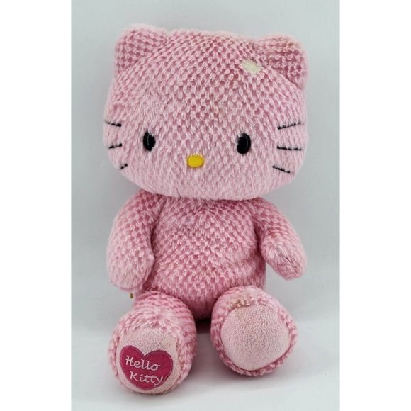 Build-A-Bear Workshop Other - Build A Bear BAB Hello Kitty Sanrio Pink Waffle Plush Missing Bow 2011 Retired